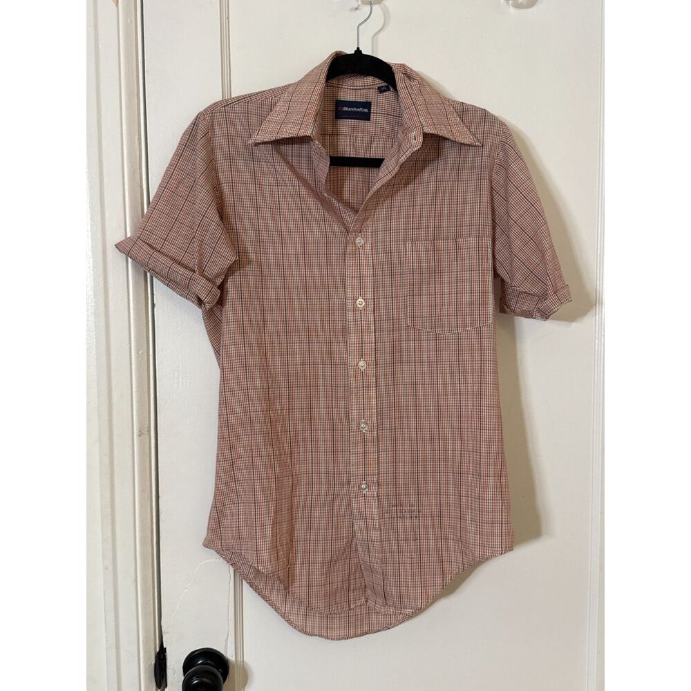 Vintage Manhattan short-sleeve button-down shirt